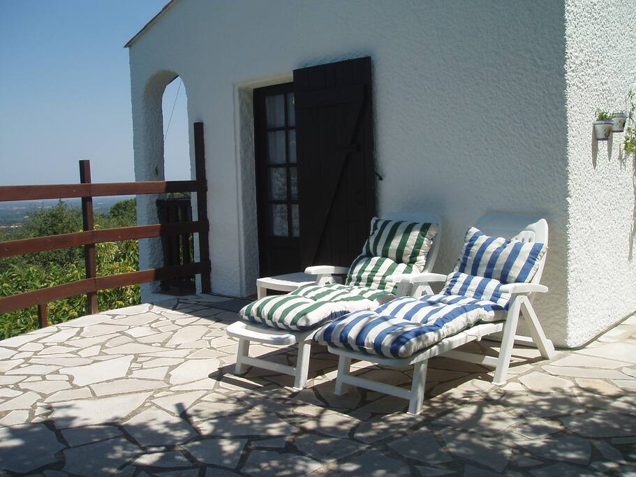 side view of patio