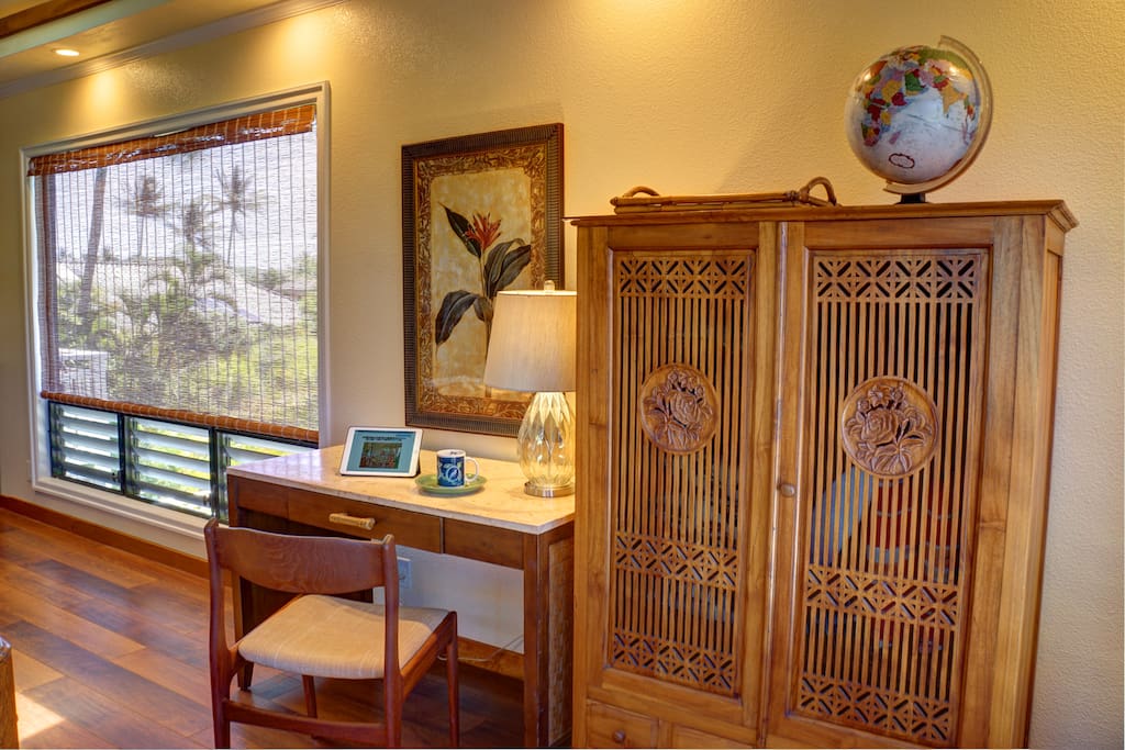 Living room work area