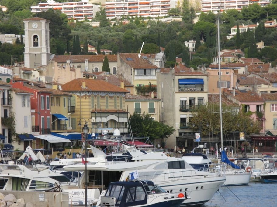 Situation de l'appartement (vu du port)