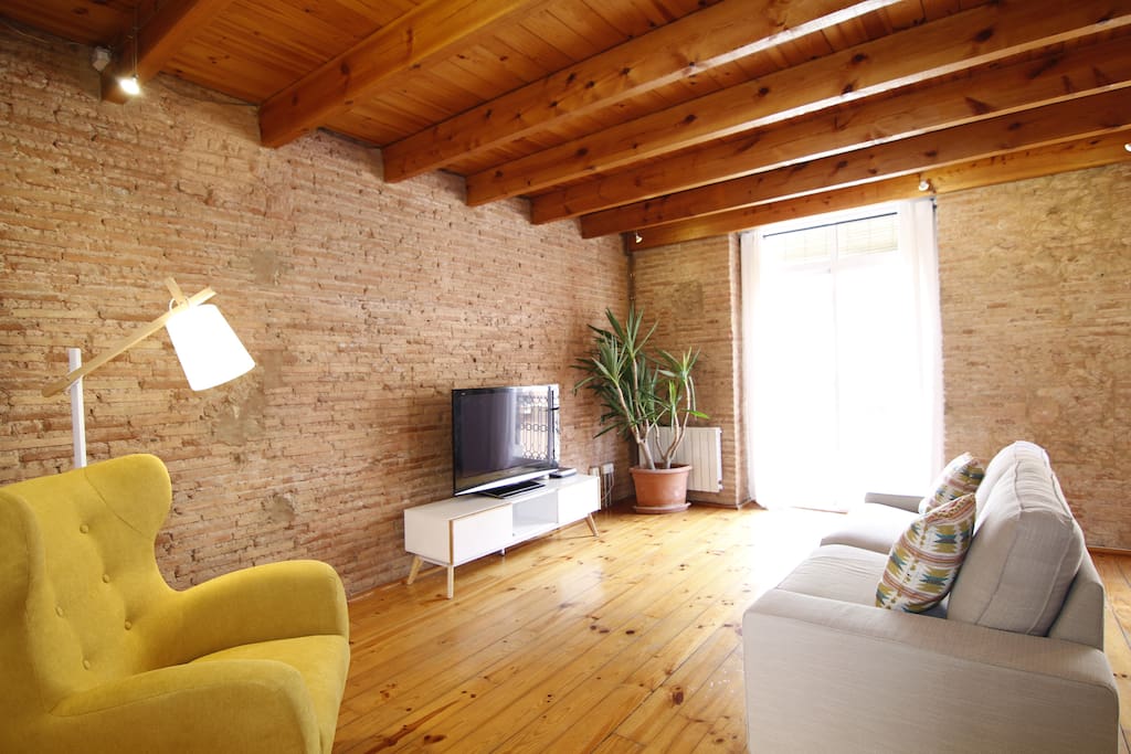 Living room and balcony