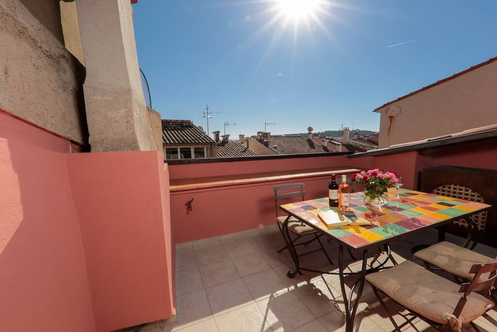 Dining on the terrace