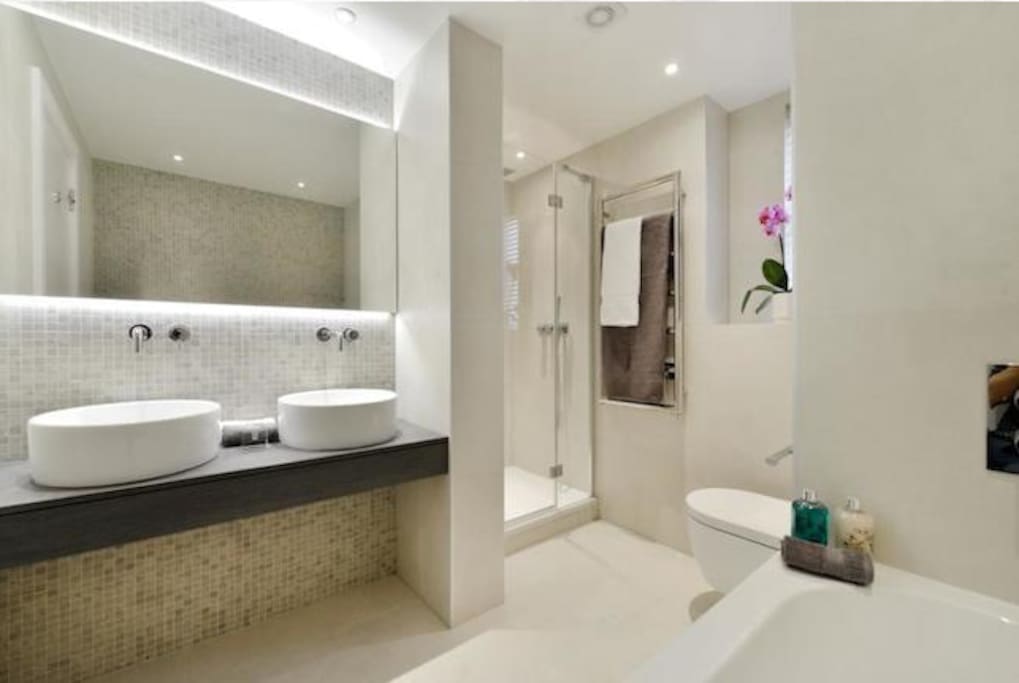 Private bathroom in the master bedroom