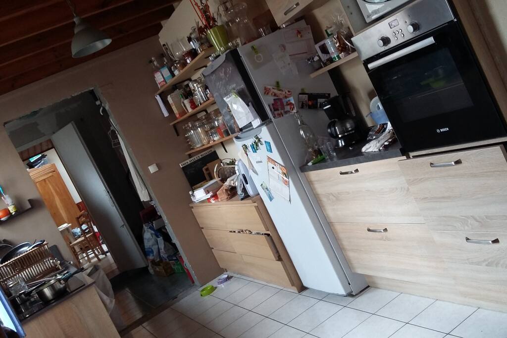 cuisine fonctionnelle ouverte sur pièce de vie