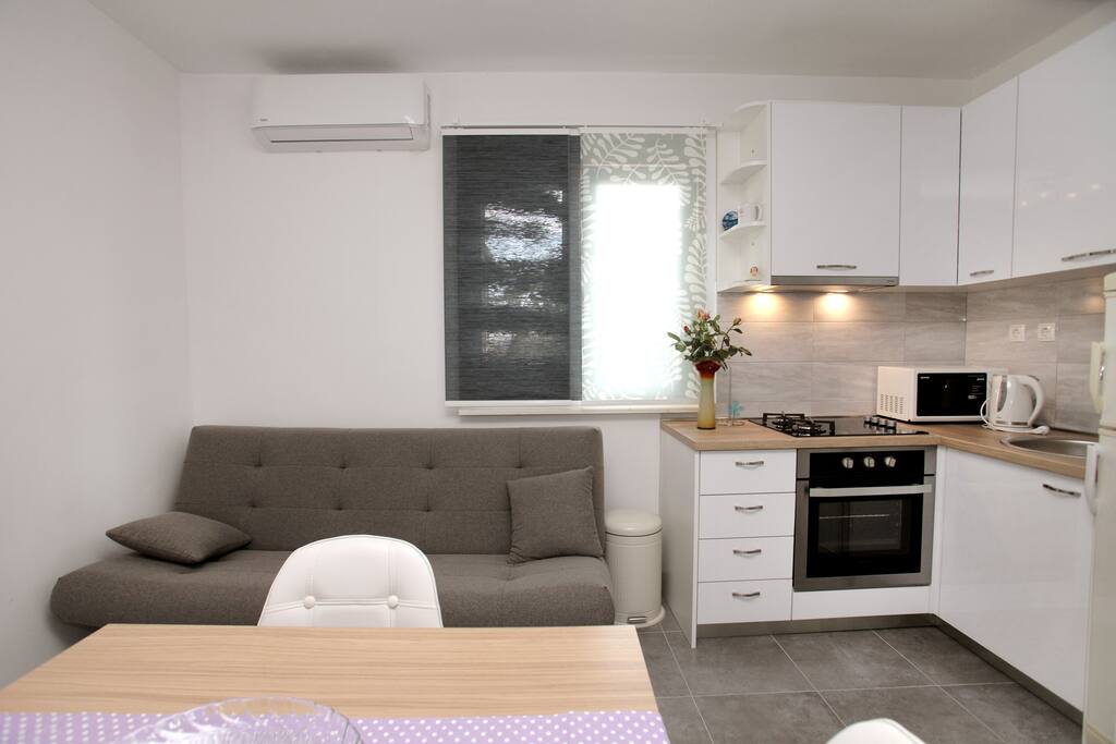 Dining room and kitchen