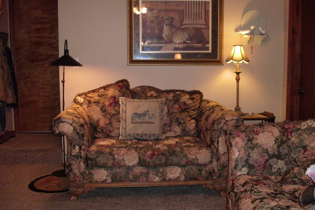 Sit back with your feet up.