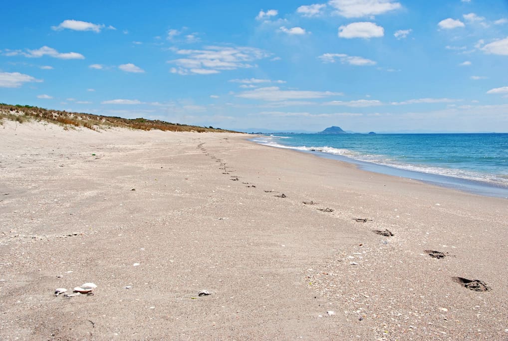 Papamoa beach a short walk away. Looking towards the mount.