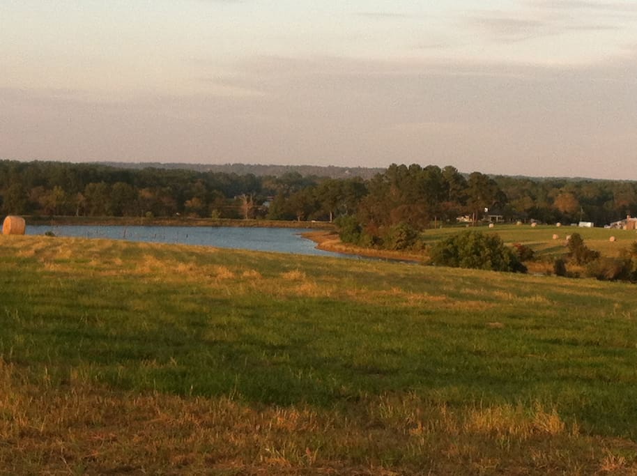 View of the 30 acre lake from the highest point on the property