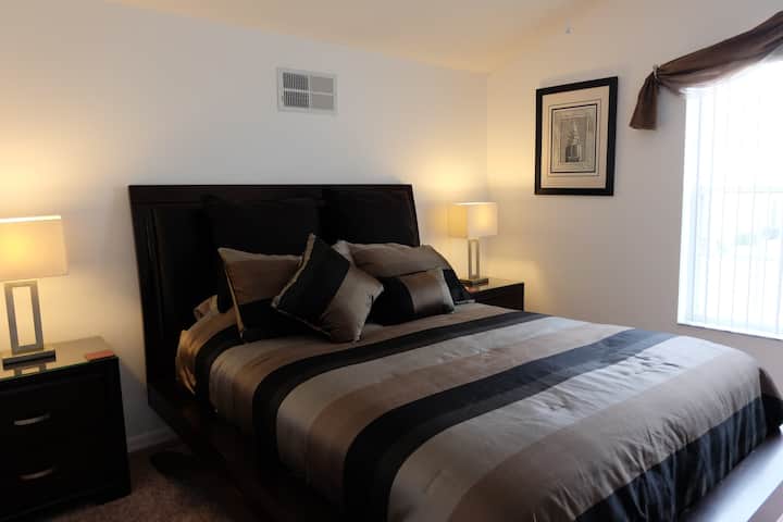 Queen room with private bath.