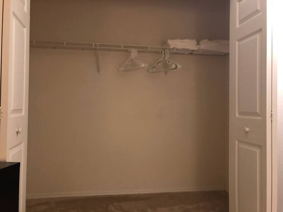 Spacious closet in the Master Bedroom