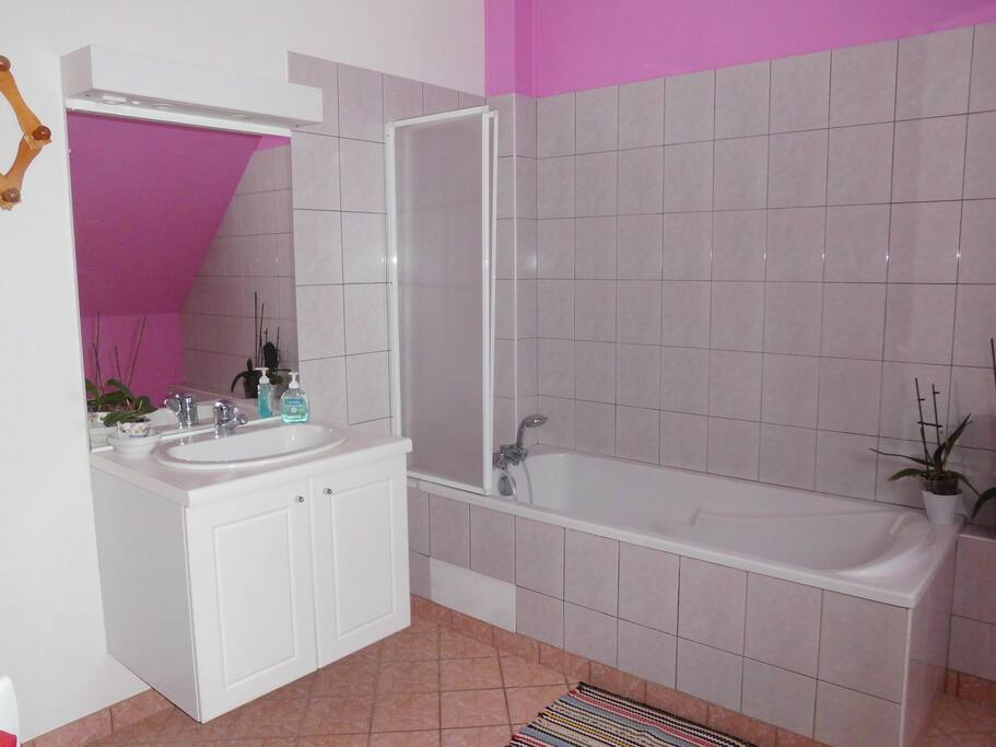 Salle de bains réservée aux hôtes