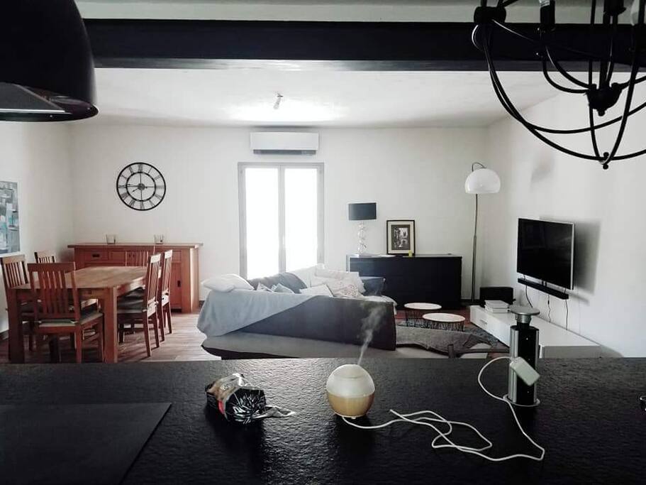 Pièce de vie de prés de 50m2