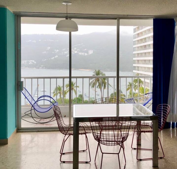 Enjoy the beautiful view to the sea, from the balcony sitting relaxed or while eating one of your favorite meals.