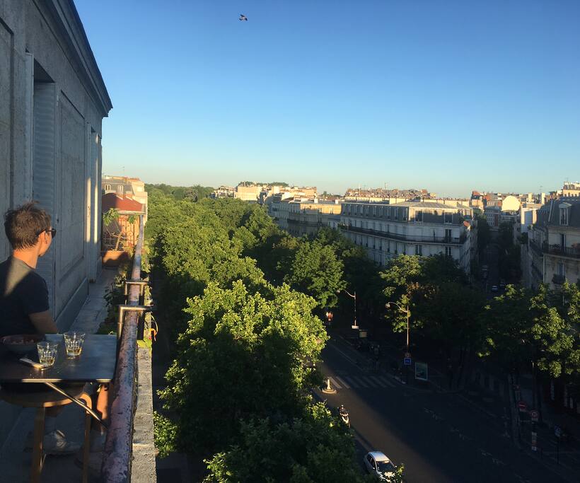 10 meters long balcony on the top of the trees / Long balcon au dessus des arbres de l'avenue