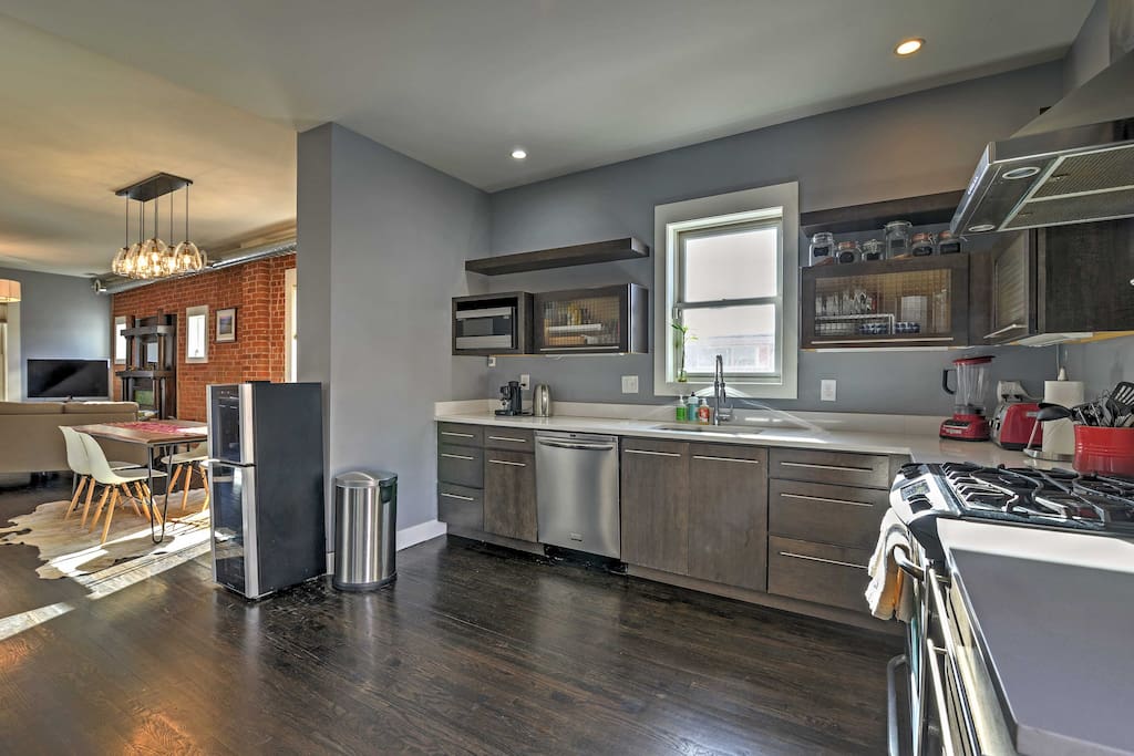 The open-concept layout makes this house great for entertaining.