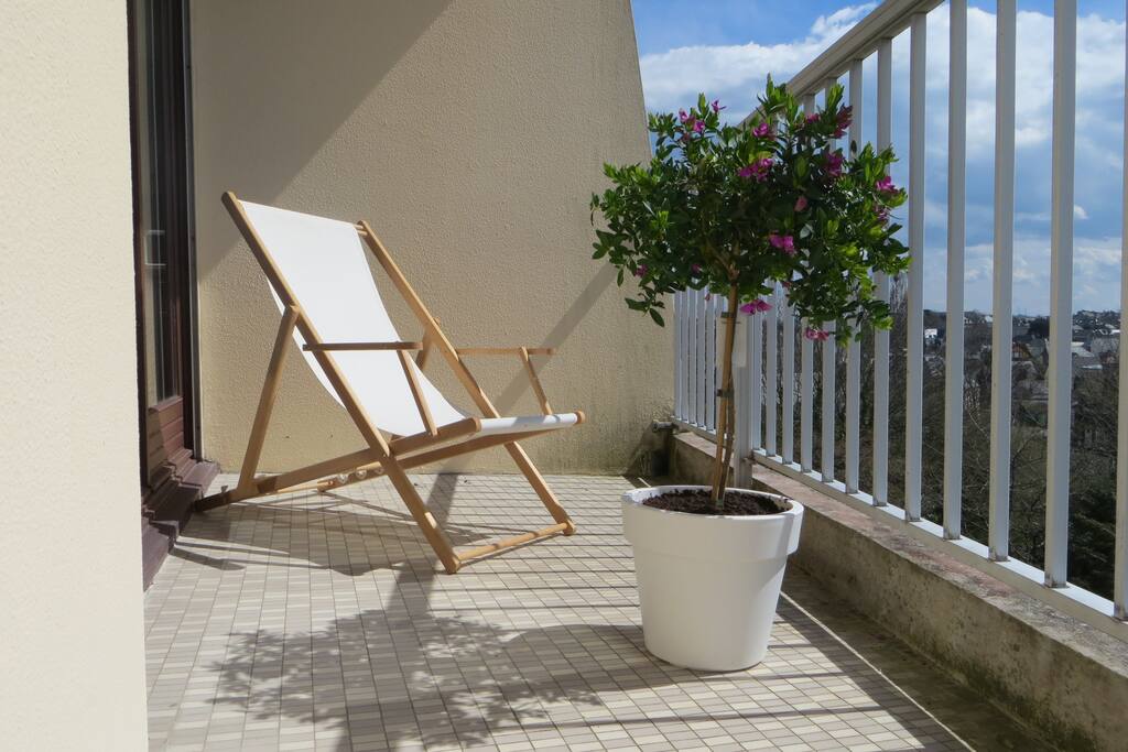 Balcon avec une belle vue au calme