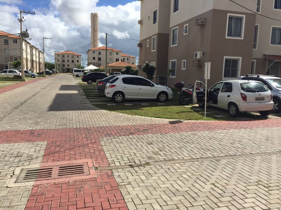 Uma vaga de garagem