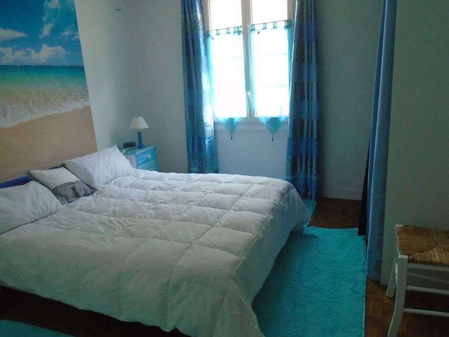 Double lit, déco océan