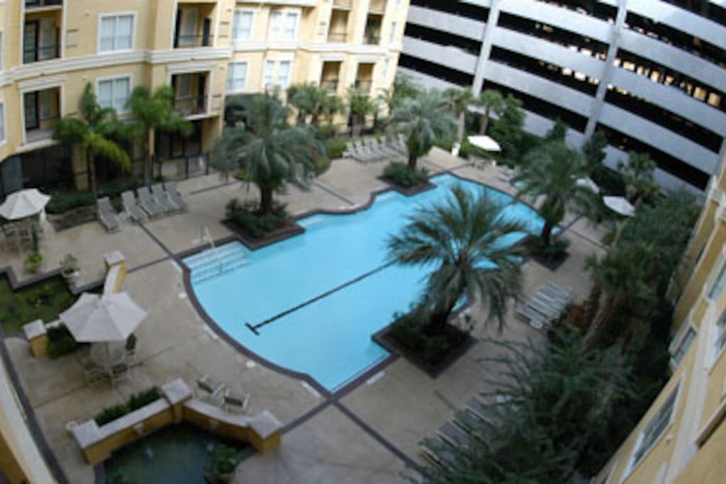 Pool deck from above