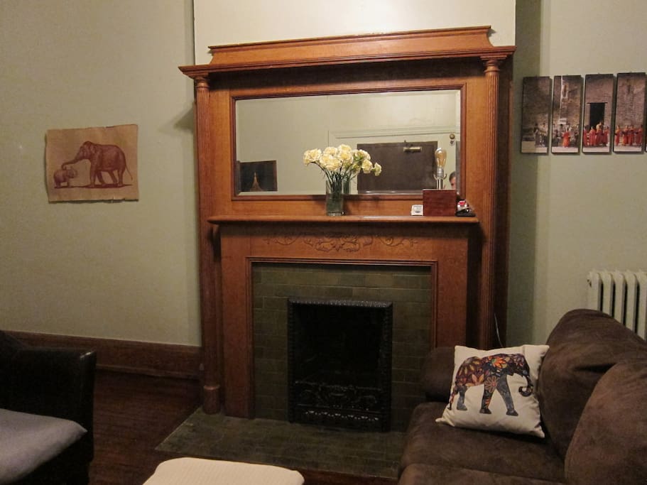 Fireplace in living room