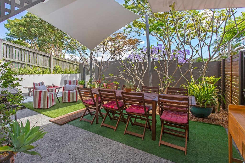Ground floor living and dining flow onto alfresco dining area