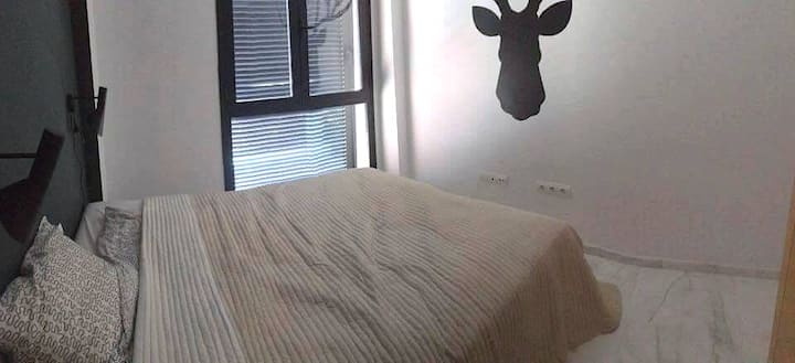 Bedroom 1 on the first floor with with double bed.