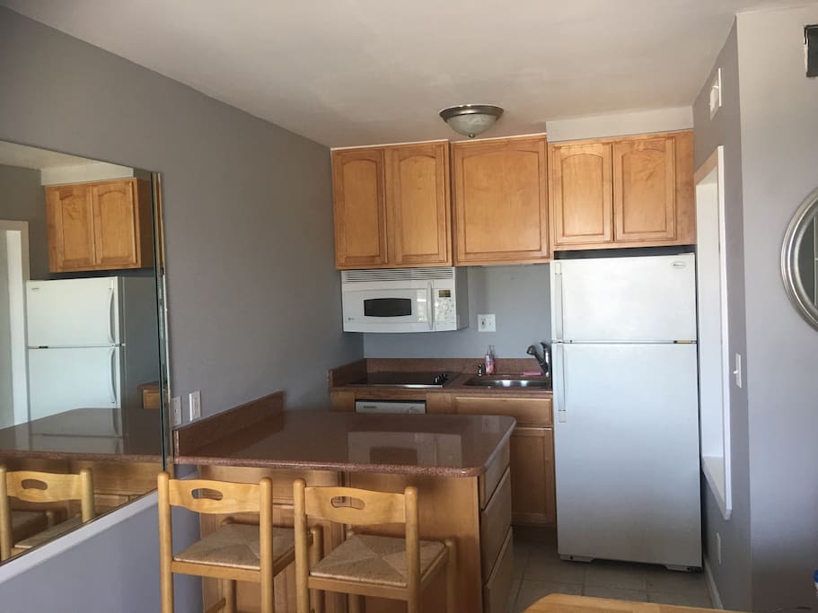 Efficiency Kitchen with Miele stovetop, fridge, dishwasher and convection oven/microwave combo
