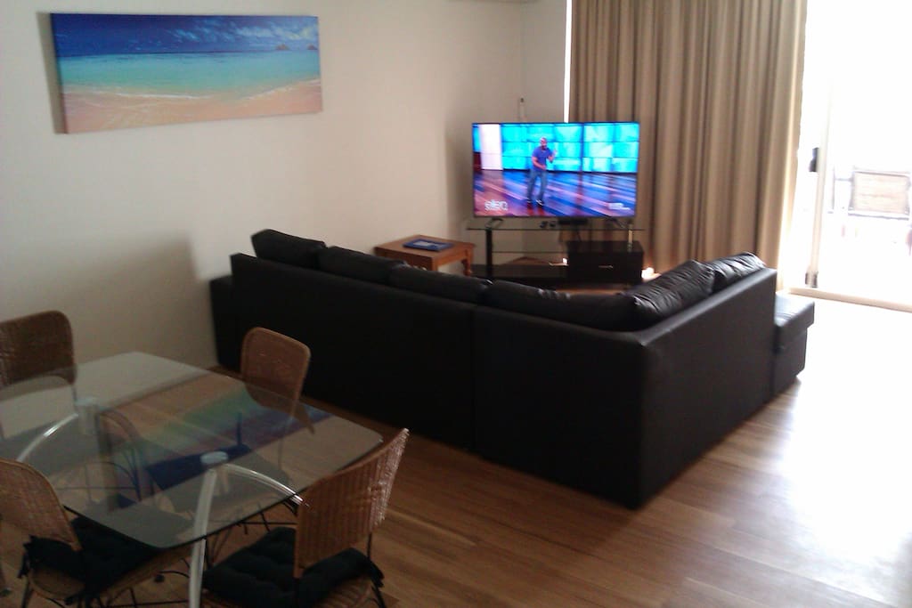 Dining and lounge with Foxtel premium