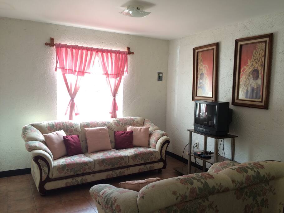 Sala con televisión de servicio de paga