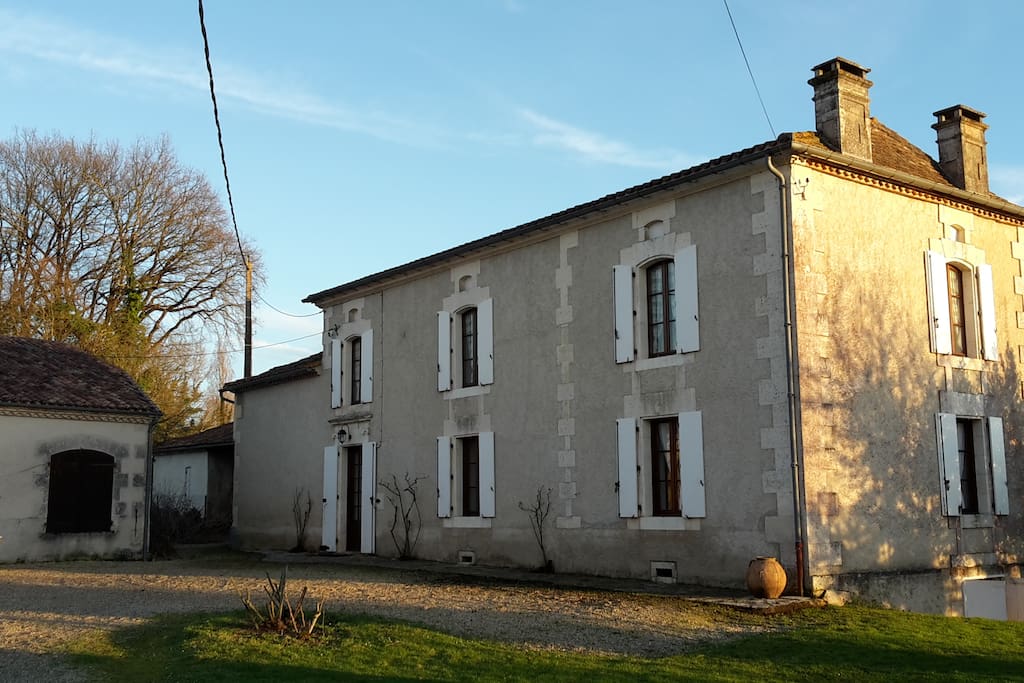 Front of country house