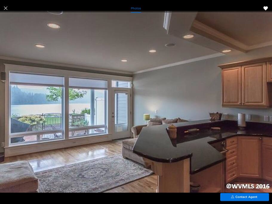 Breathtaking view of Lake from living room