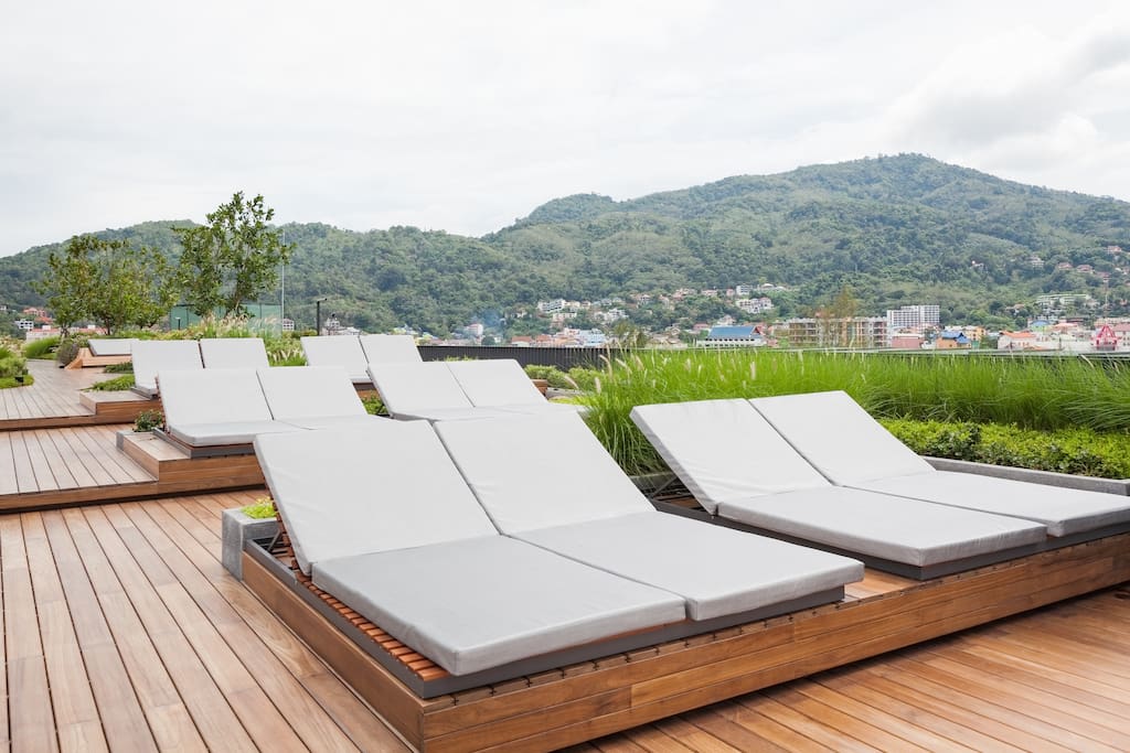 Relax on the rooftop sun lounger