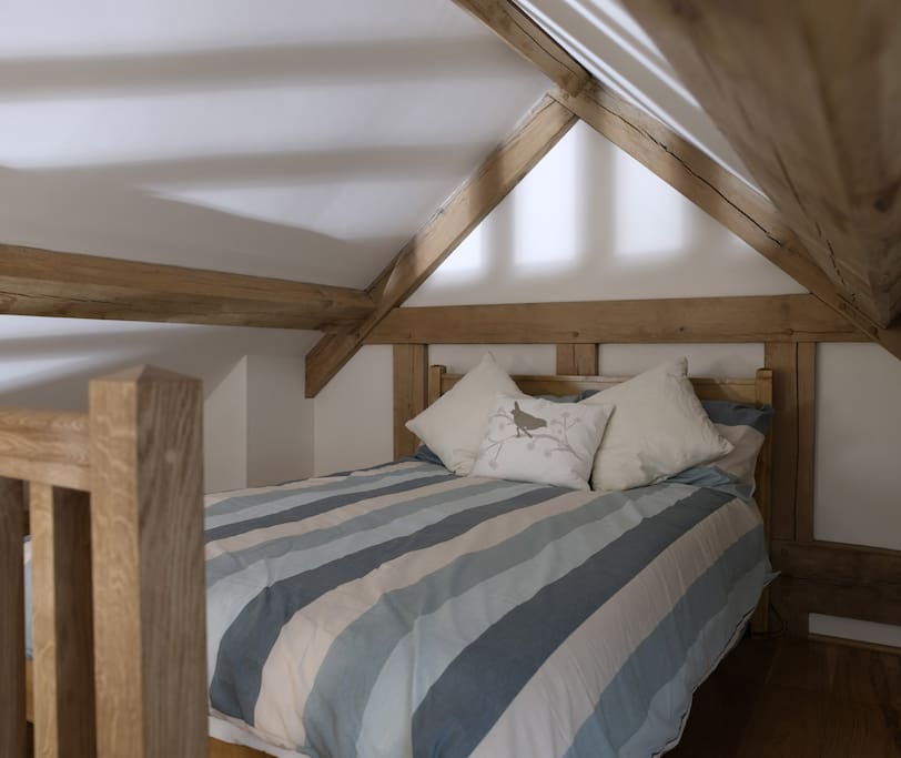 Double bed in mezzanine