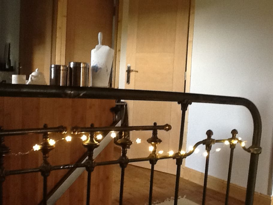 Recycled French bedstead to create a bespoke stair rail ou