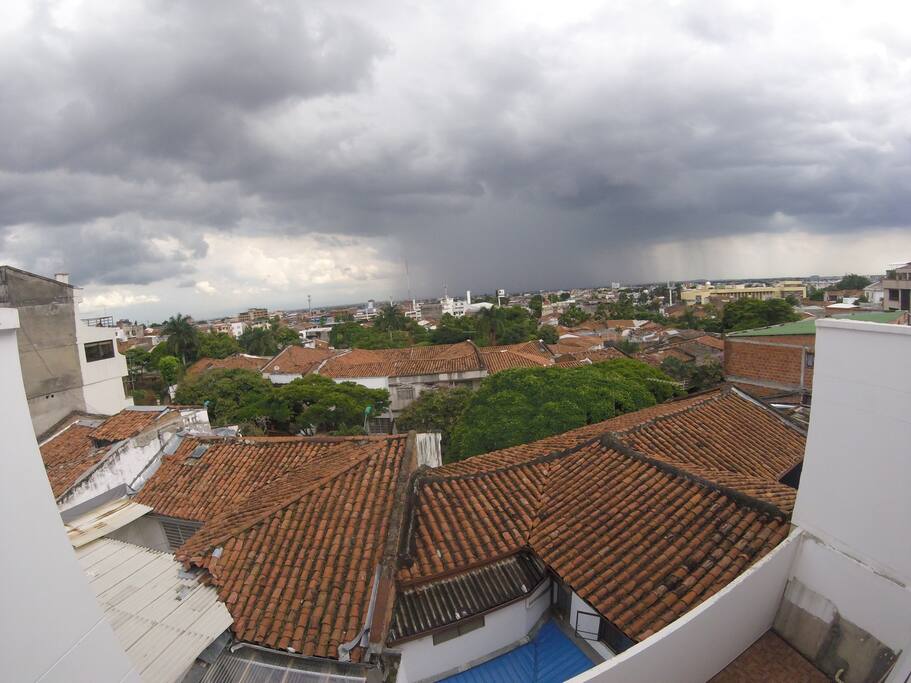 the view from the bedroom window