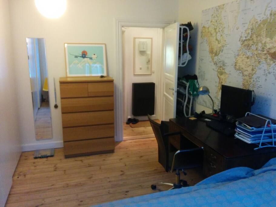 Bedroom and office