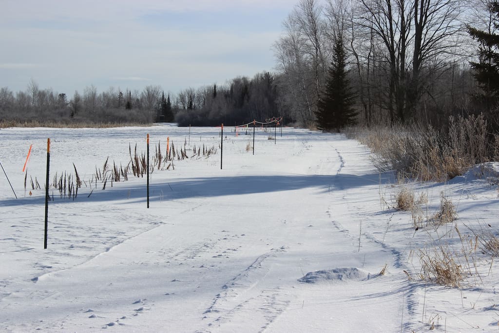Private Groomed trail connects to Price County 19 trail