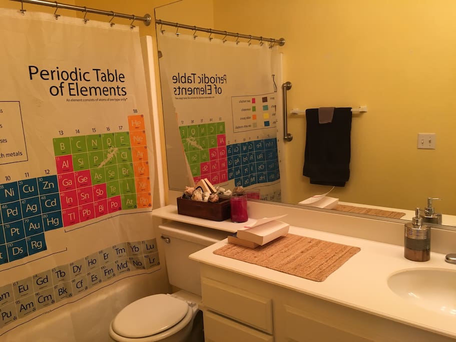 Periodic table shower curtain. Need I say more?
