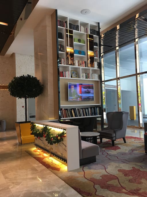 First impression counts - impressive downstairs lobby.