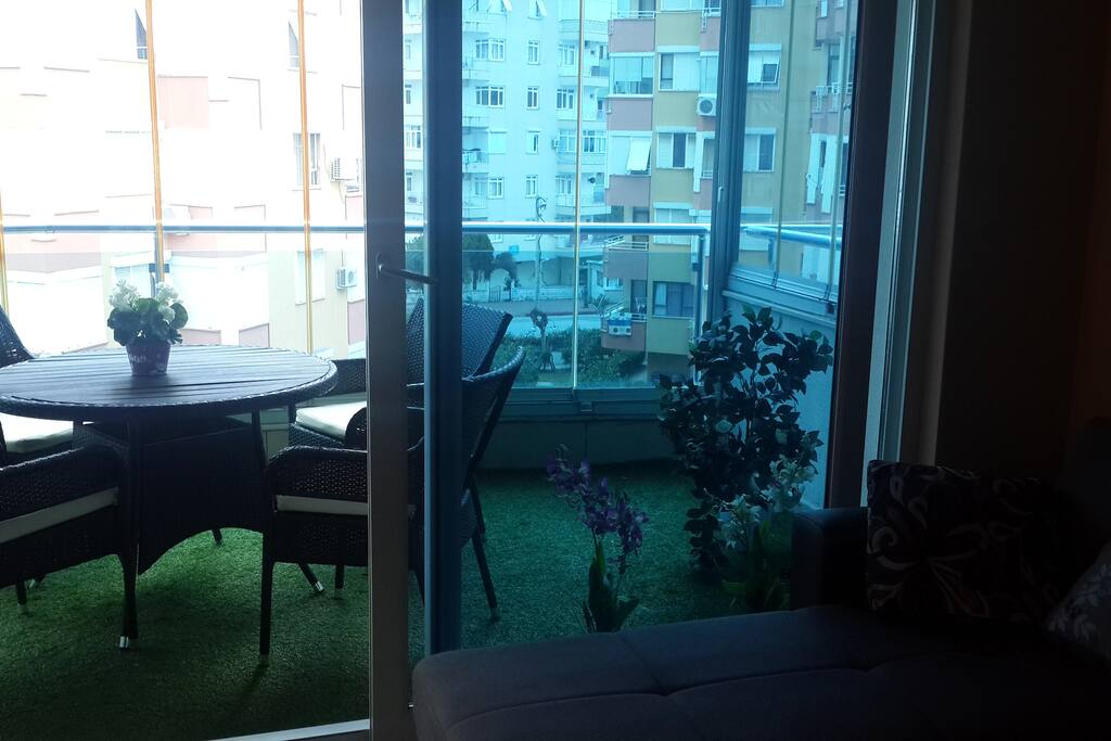 glassed balcony, can open