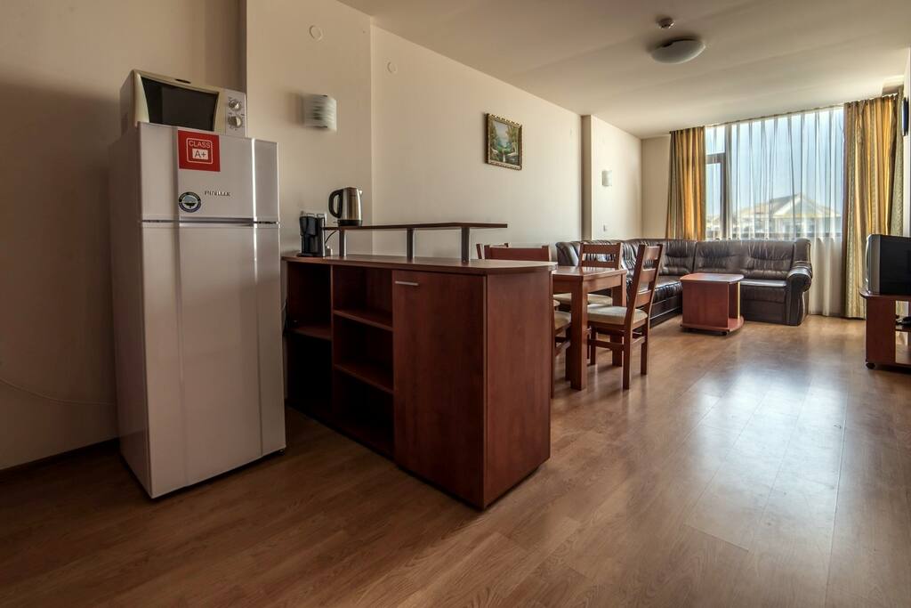 Living room and kitchen