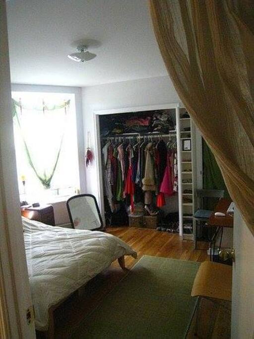 This is the room. It will have empty closets as we are between roommates now.