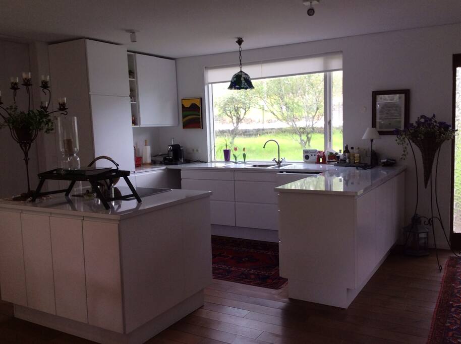 Open kitchen.
