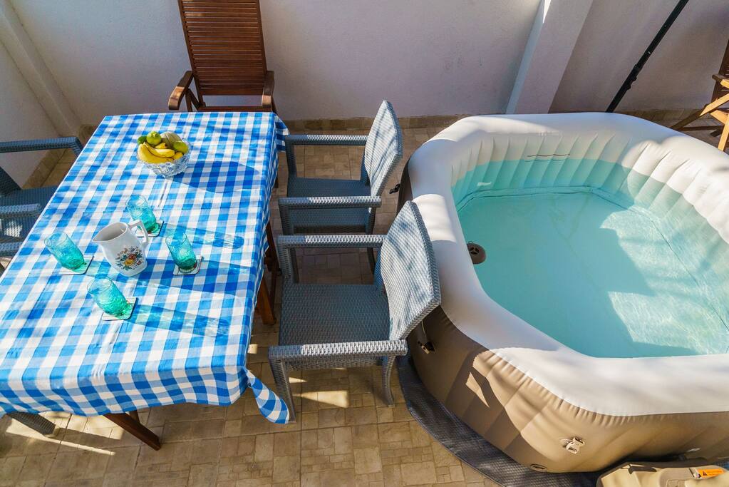 Wine, dine and then take a bath :)