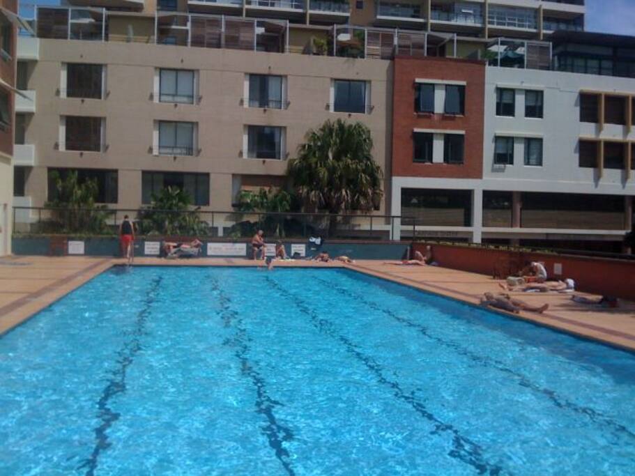 Pool located in apartment complex
