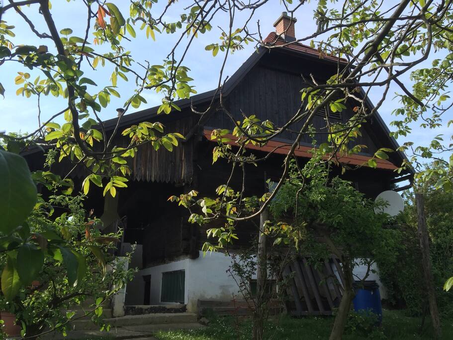 View of cottage from rear garden