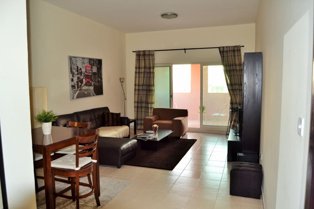Living room + dining room