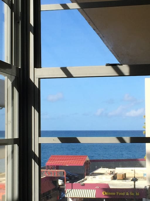 Beach view from one of the window bedroom