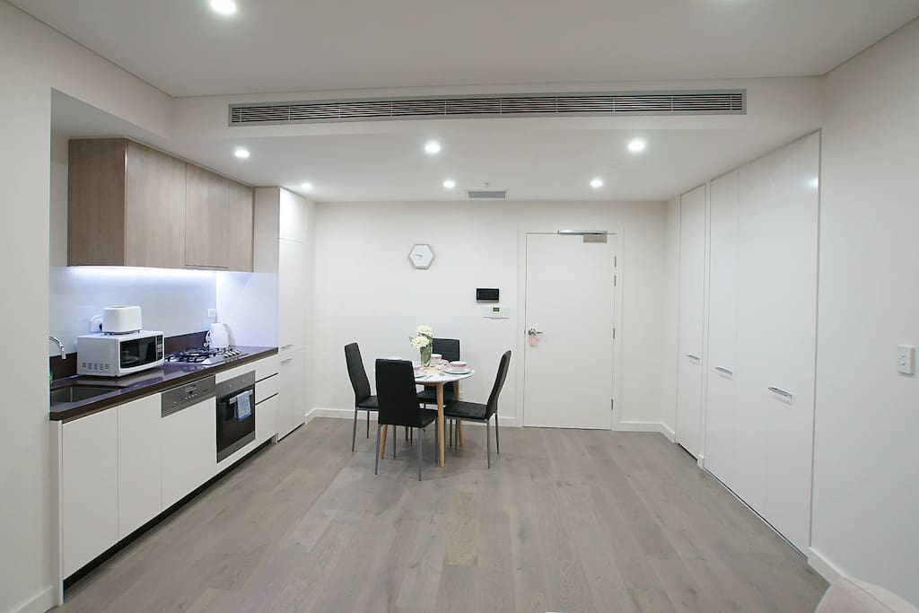 Large living and dining area