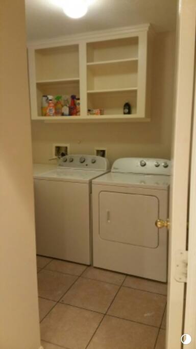 You'll have access to the full size washer and dryer.