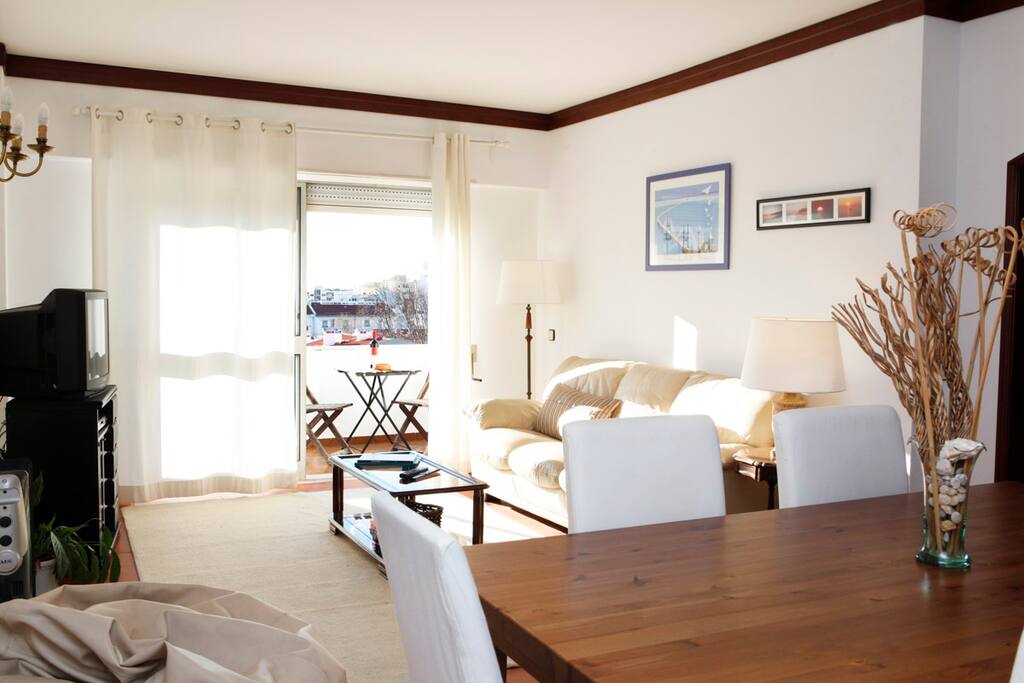 Large living room with dining area